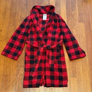 Wondershop Target Boys Plaid Robe Red & Black Size 8